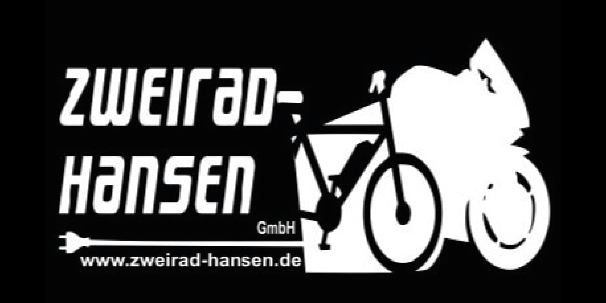 Logo von Zweirad Hansen Blankenheim mit stilisierter Fahrradgrafik und Unternehmensschriftzug für Fahrradverkauf und Werkstattservice.