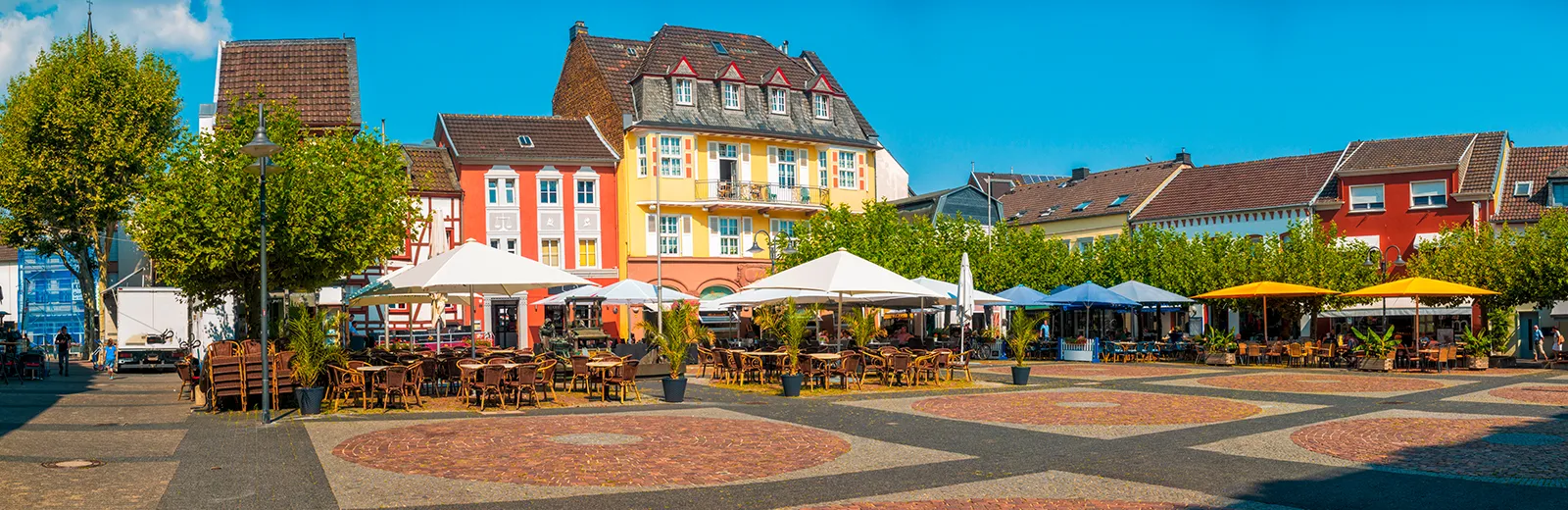 Euskirchen Stadtansicht mit Fachwerkhäusern