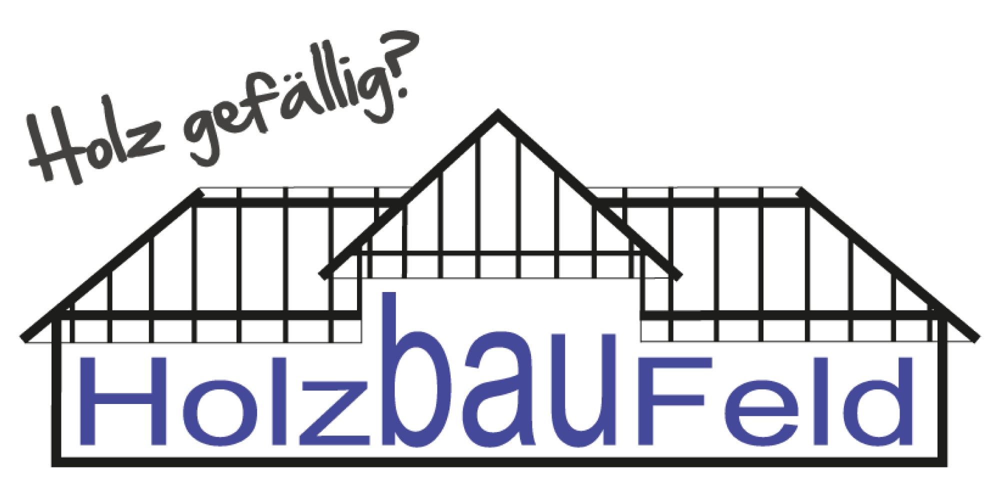 Logo der Firma Holzbau Feld in Schleiden mit klarer Holzbau-Handwerksdarstellung und professionellem Unternehmensauftritt